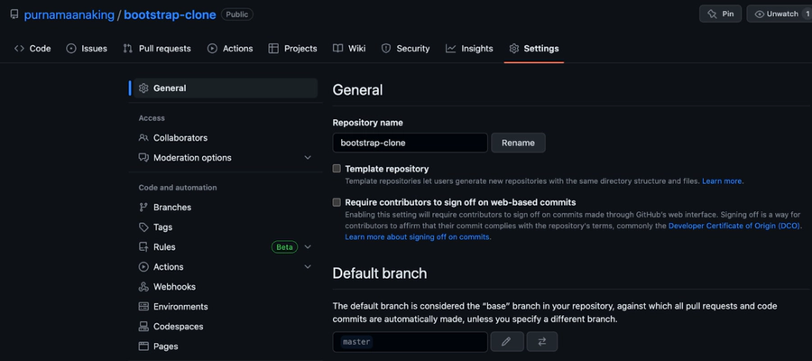 Bootstrap Clone Setting