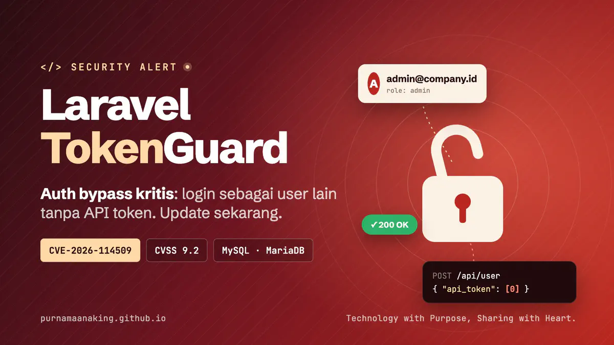 Celah Kritis Token Guard Laravel: Login Sebagai User Lain Tanpa API Token, Ini Solusi dan Mitigasinya