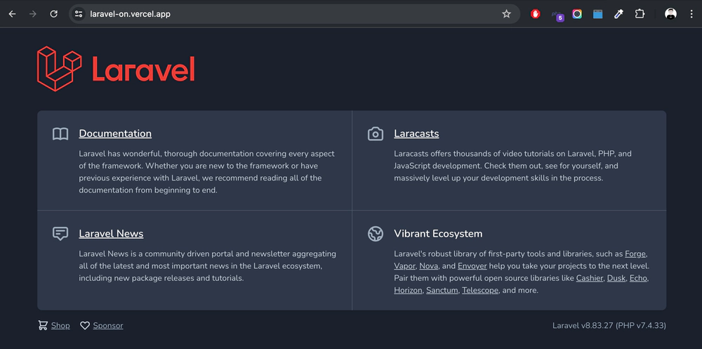 Laravel on Vercel