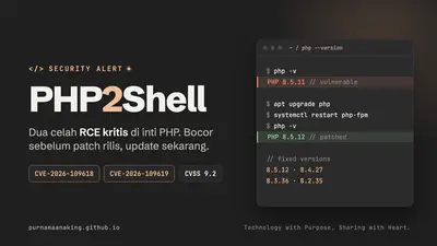 PHP2Shell: Dua Celah RCE Kritis PHP Bocor Sebelum Patch Rilis, Ini yang Perlu Dilakukan